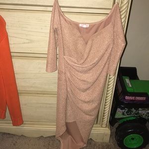 Assymetrical mauve pink dress